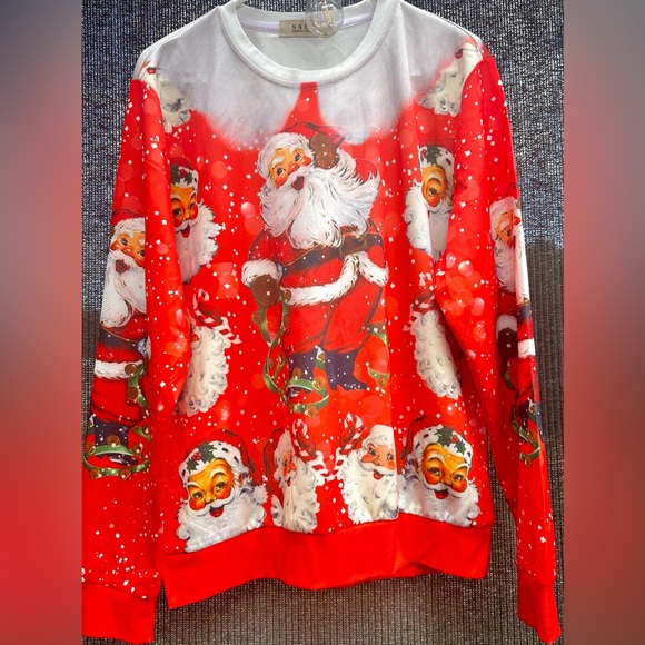 🎅🏽🎄‼️ Women’s SSLR XL Lightweight Santa Sweatshirt is so Fun!! MERRYCHRISTMAS… - Picture 2 of 9